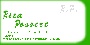 rita possert business card